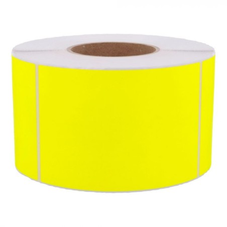 450 Étiquettes 105 x 150 mm - Papier Velin JAUNE FLUO Permanent