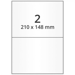 Étiquette autocollante A4, 1 par planche, blanc, permanent, 210mm x 296mm