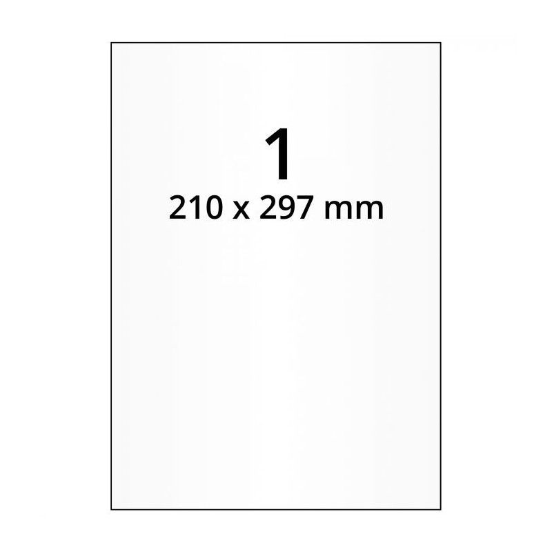 Étiquette autocollante blanche A4, feuille de papier à 256 surface