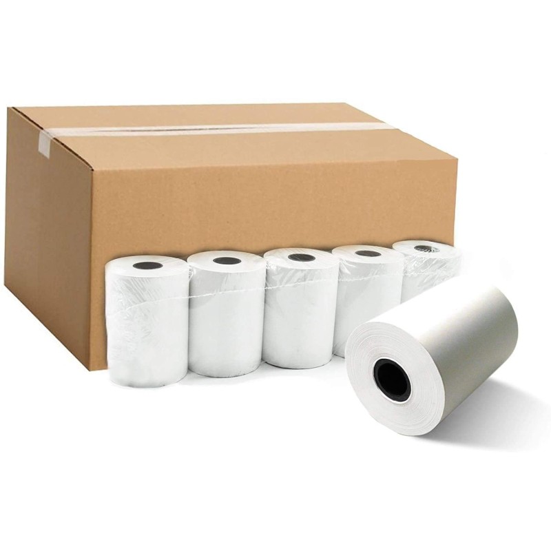 Bobine papier thermique 57x40x12 pour terminal CB - Etiquettes-Expert
