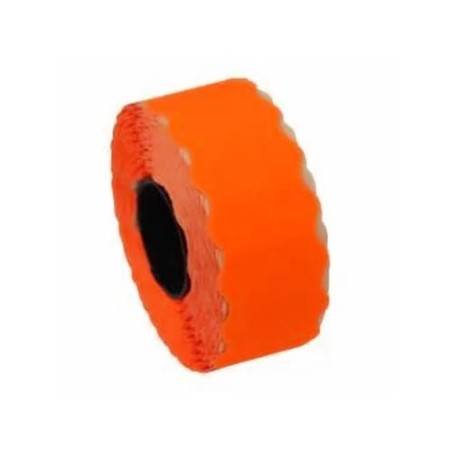 Etiquettes prix 22 x 12 rouge fluo - Boite de 50 rouleaux - Sato EP22F-005P