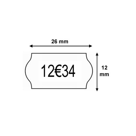 étiquettes 26x12 pour pince étiqueteuses