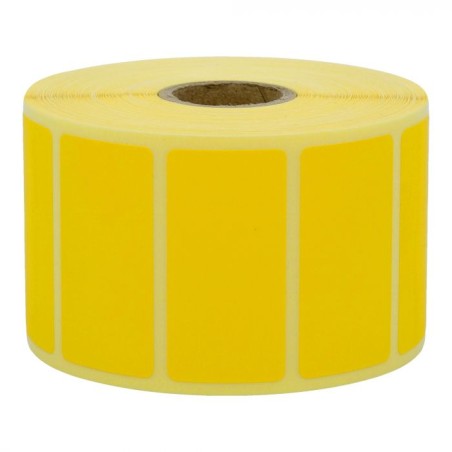 étiquettes 56 x 48 mm thermique jaune permanent